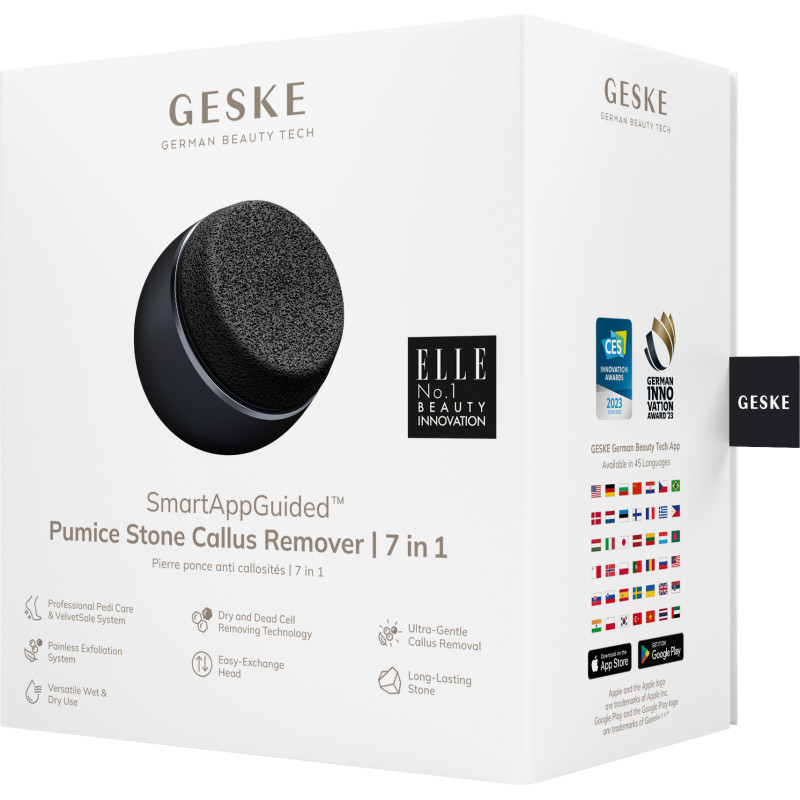 Набір для догляду за стопами GESKE Pumice Stone Callus Remover 7 в 1 black