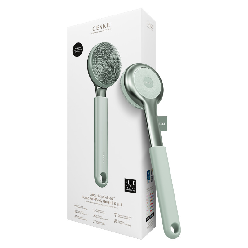 Ультразвукова щітка для всього тіла GESKE Sonic Full-Body Brush&Intensive Exfoliator 8 в 1 green