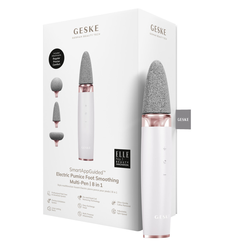 Шліфувальна пилка для стоп з додатковими насадками GESKE Electric Pumice Foot Smoothing Multi-Pen 8 в 1 starlight