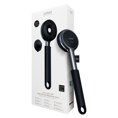 Звукова світлодіодна щітка для всього тіла GESKE Sonic LED Full-Body Brush&Intensive Exfoliator black