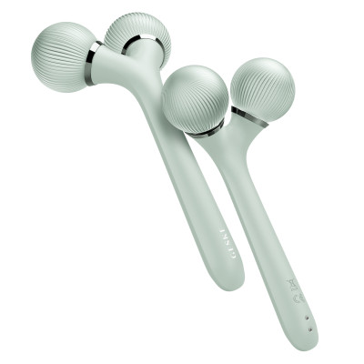 Електронний ультразвуковий ролик для обличчя та тіла GESKE Sonic Facial&Body Roller 4 в 1 green