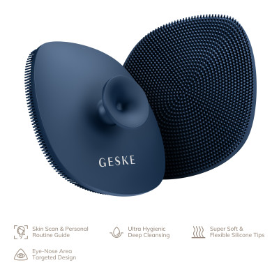 Щітка для обличчя GESKE Facial Brush 4 в 1 з тримачем midnight