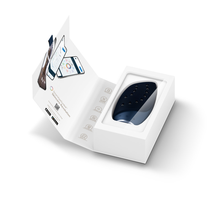 Очищувальна щітка для обличчя GESKE Sonic Thermo Facial Brush&Face-Lifter 8 в 1 midnight
