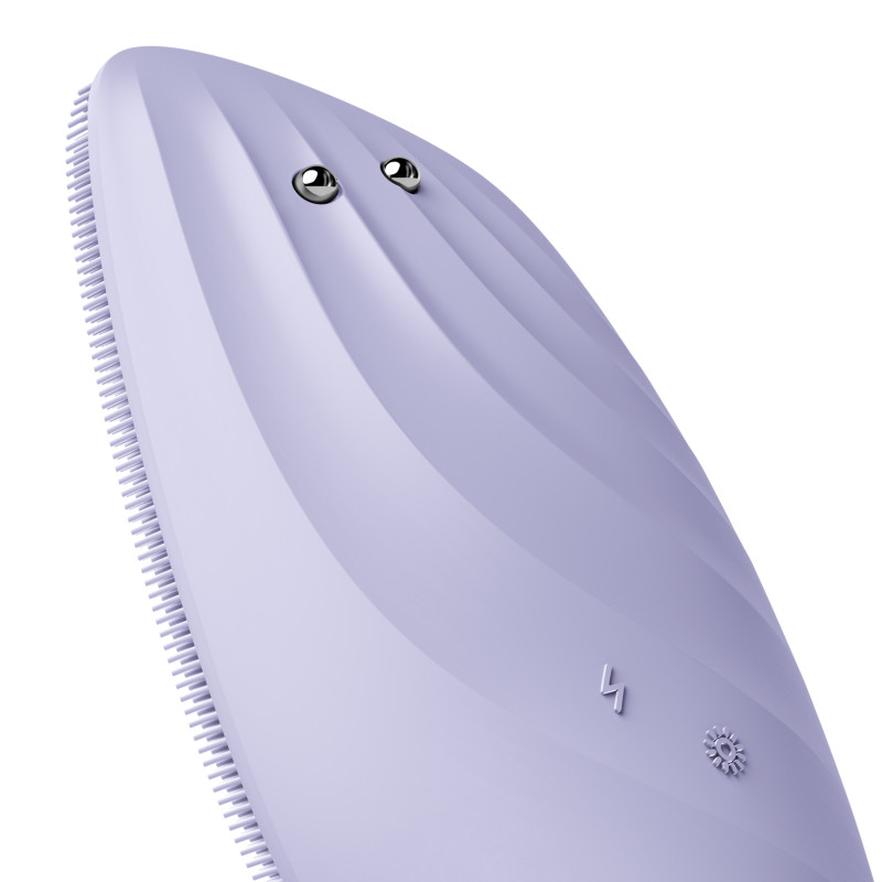 Очищувальна щітка для обличчя GESKE Sonic Thermo Facial Brush&Face-Lifter 8 в 1 purple