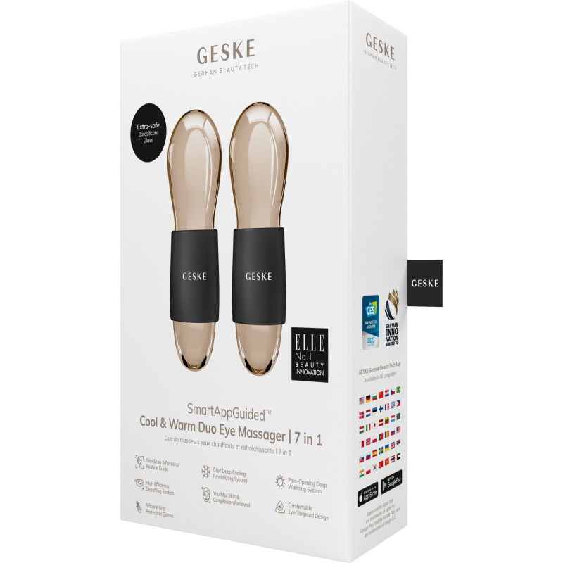 Подвійний масажер для очей GESKE Cool&Warm Duo Eye Massager 7 в 1 gray
