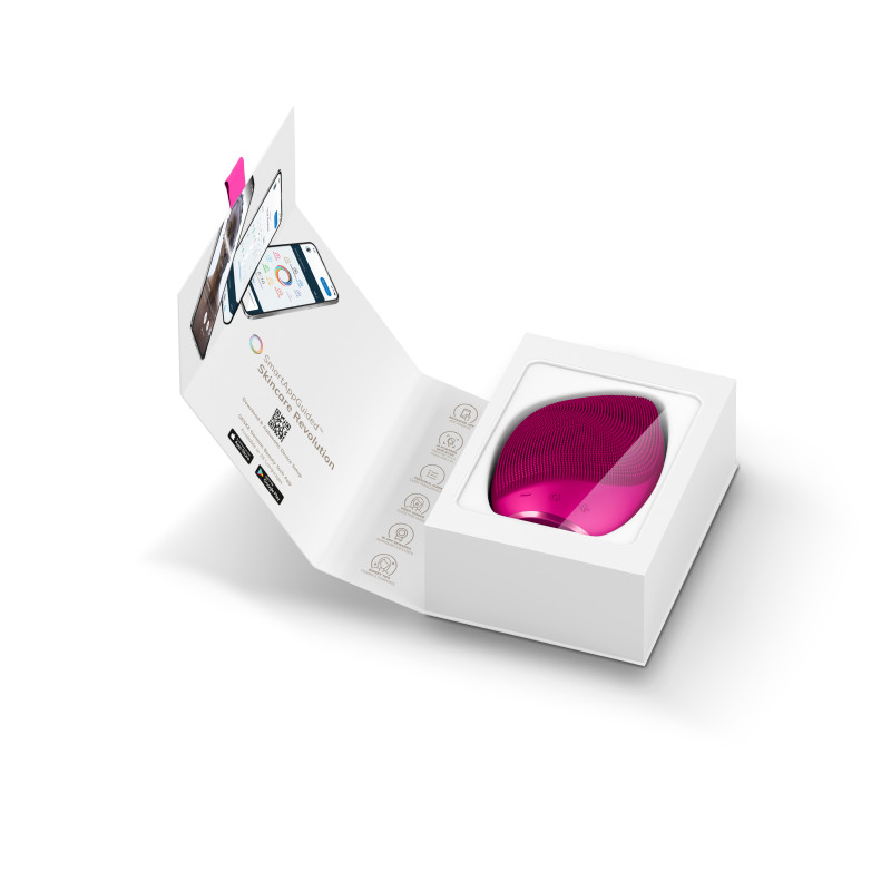 Електронна ультразвукова щітка для обличчя GESKE Sonic Facial Brush 5 в 1 magenta