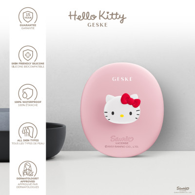 Щітка для обличчя GESKE Facial Brush 3 в 1 by Hello Kitty з тримачем pink