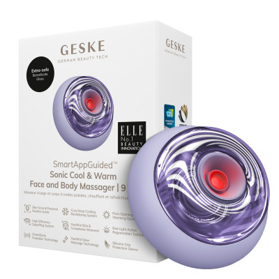 Масажер для обличчя та тіла GESKE Sonic Cool&Warm Face and Body Massager 9 в 1 purple