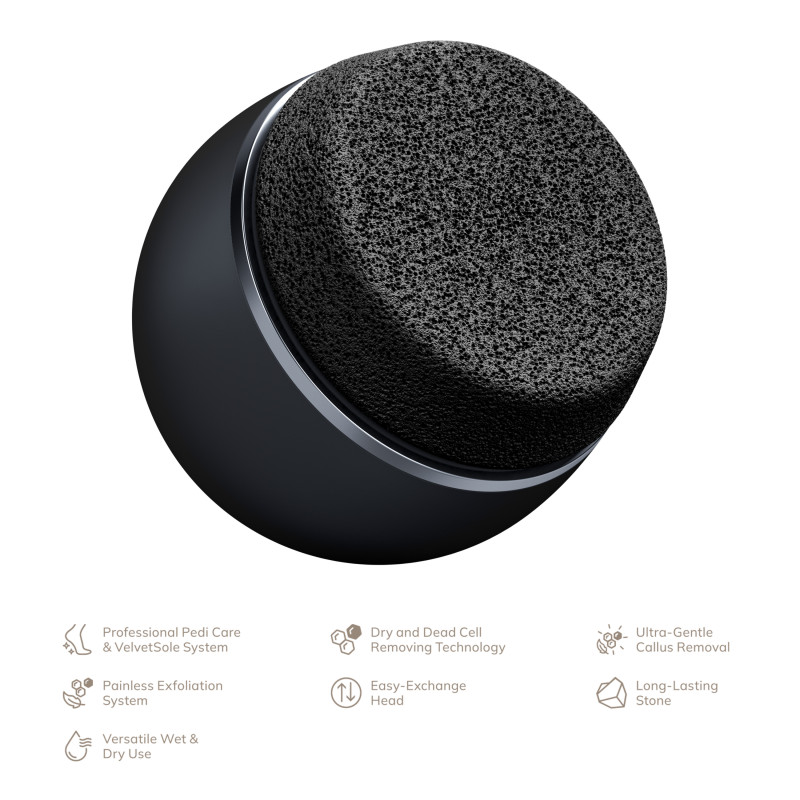 Набір для догляду за стопами GESKE Pumice Stone Callus Remover 7 в 1 black