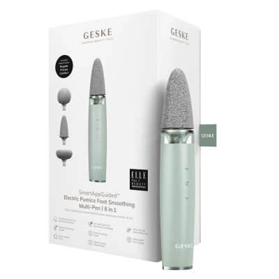 Шліфувальна пилка для стоп з додатковими насадками GESKE Electric Pumice Foot Smoothing Multi-Pen 8 в 1 green