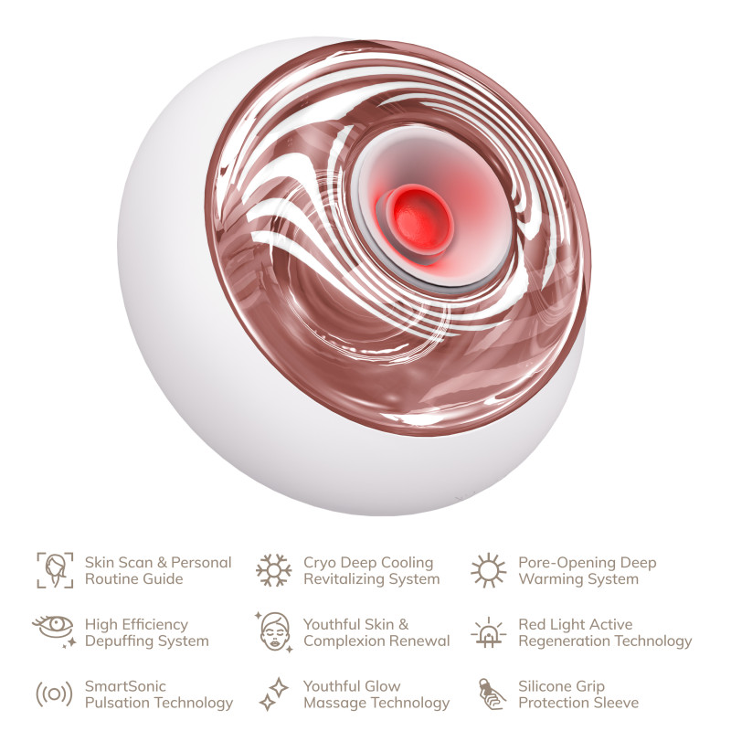 Масажер для обличчя та тіла GESKE Sonic Cool&Warm Face and Body Massager starlight