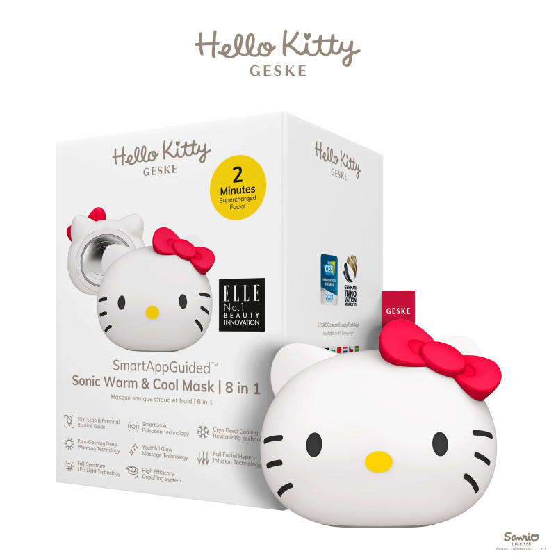 Ультразвукова маска тепло та холод GESKE Sonic Warm&Cool Mask у формі голови кота by Hello Kitty