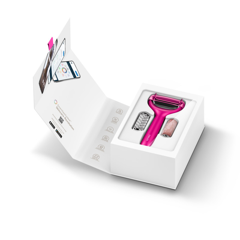 Ролер для голкової мезотерапії обличчя та тіла GESKE MicroNeedle Face&Body Roller 9 в 1 magenta