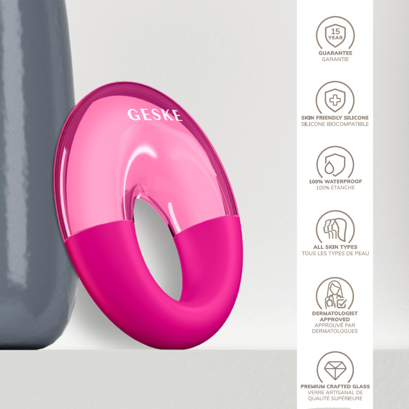 Масажер для очей GESKE Cool&Warm Eye Massager 7 в 1 magenta