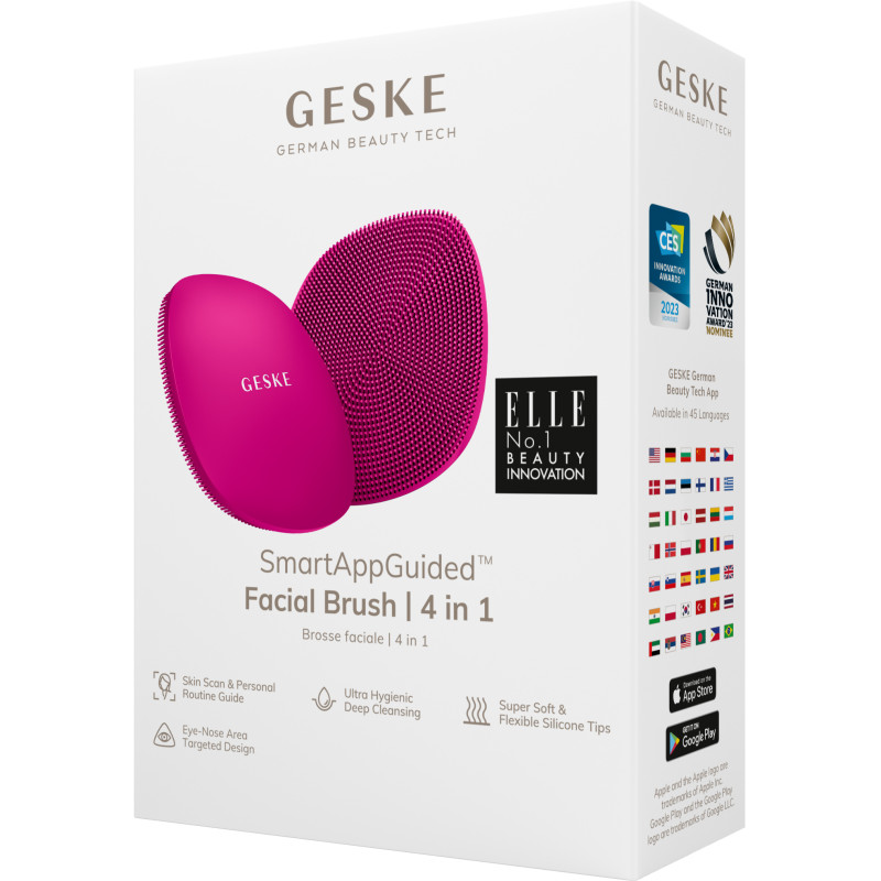Щітка для обличчя GESKE Facial Brush 4 в 1 magenta