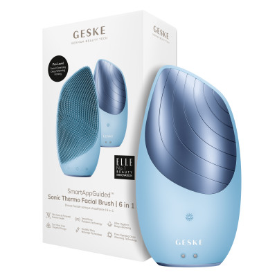 Електронна звукова термощітка для обличчя GESKE Sonic Thermo Facial Brush aquamarine