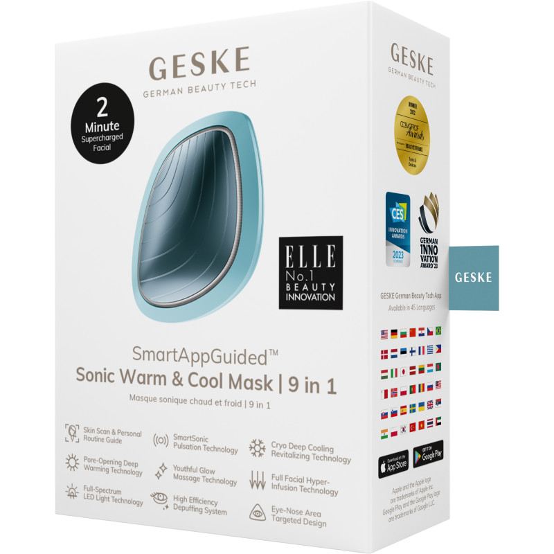 Ультразвукова маска тепло та холод GESKE Sonic Warm&Cool Mask 9 в 1 turquoise
