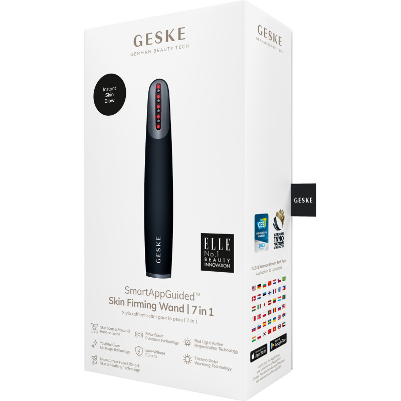 Пристрій для зміцнення і тонізації шкіри обличчя GESKE Skin Firming Wand 7 в 1 black