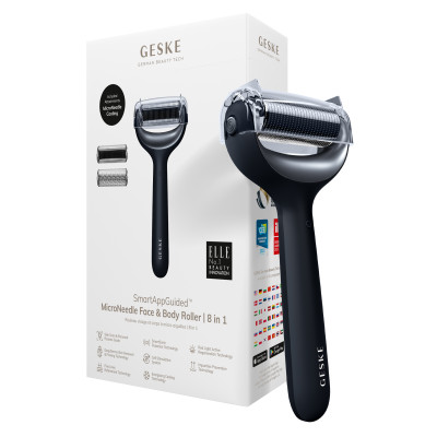 Електронний ролер для обличчя та тіла з мікроголками GESKE MicroNeedle Face&Body Roller black