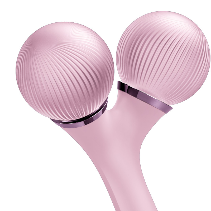 Електронний ультразвуковий ролик для обличчя та тіла GESKE Sonic Facial&Body Roller 4 в 1 pink