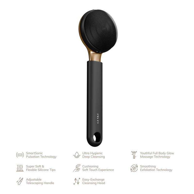 Ультразвукова щітка для всього тіла GESKE Sonic Full-Body Brush&Intensive Exfoliator 8 в 1 gray