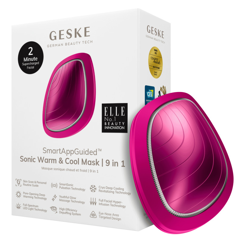 Ультразвукова маска тепло та холод GESKE Sonic Warm&Cool Mask 9 в 1 magenta