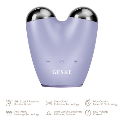 Мікрострумовий підтягувач обличчя GESKE MicroCurrent Face-Lifter purple