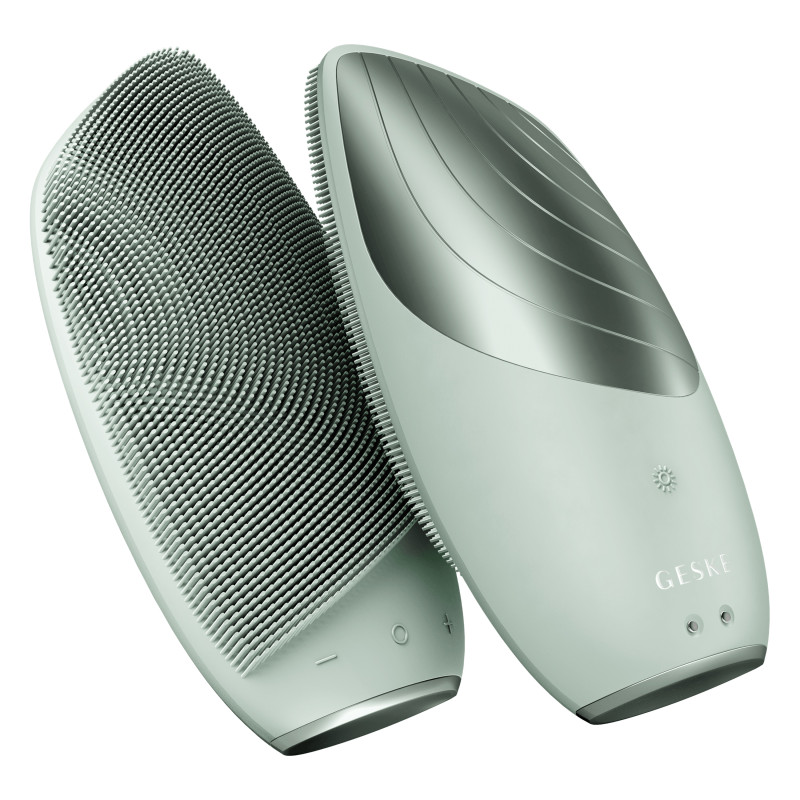 Електронна звукова термощітка для обличчя GESKE Sonic Thermo Facial Brush 6 в 1 green