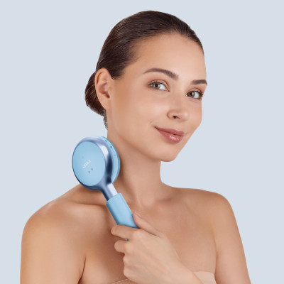 Звукова світлодіодна щітка для всього тіла GESKE Sonic LED Full-Body Brush&Intensive Exfoliator 9 в 1 aquamarine