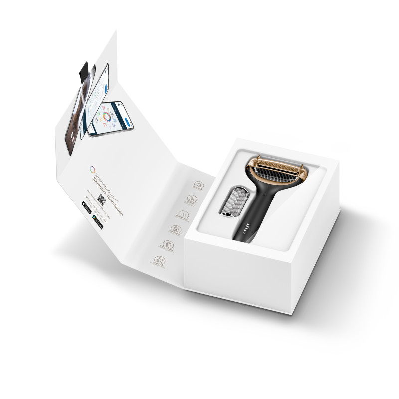 Електронний ролер для обличчя та тіла з мікроголками GESKE MicroNeedle Face&Body Roller 8 в 1 gray