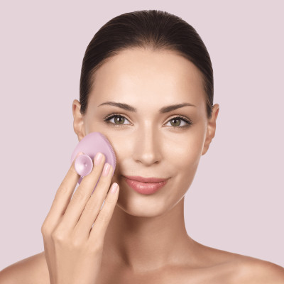 Щітка для обличчя GESKE Facial Brush 4 в 1 з тримачем pink