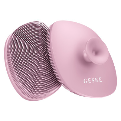 Щітка для обличчя GESKE Facial Brush 4 в 1 з тримачем pink