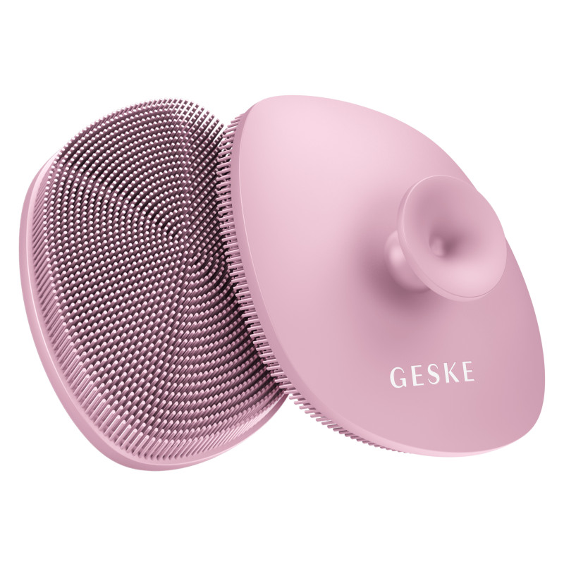 Щітка для обличчя GESKE Facial Brush 4 в 1 з тримачем pink
