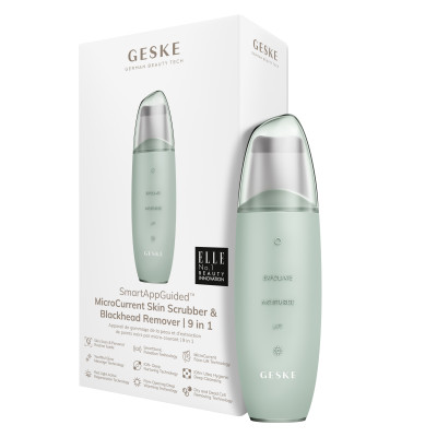 Мікрострумовий скрабер для шкіри та усунення чорних точок GESKE MicroCurrent Skin Scrubber&Blackhead Remover 9 в 1 green