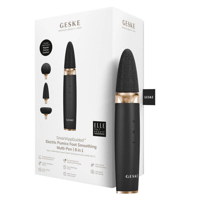 Шліфувальна пилка для стоп з додатковими насадками GESKE Electric Pumice Foot Smoothing Multi-Pen gray