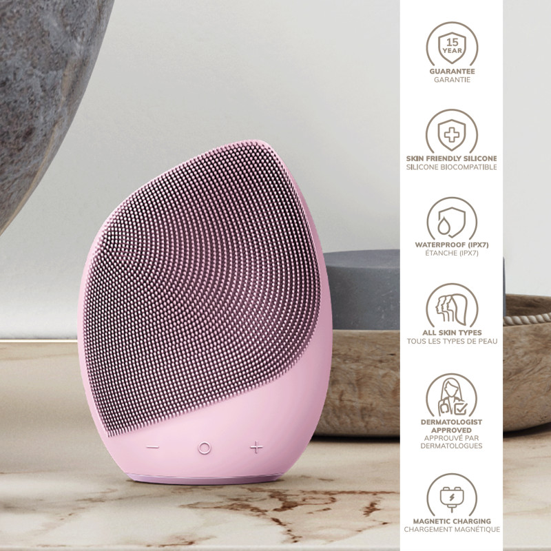 Електронна ультразвукова щітка для обличчя GESKE Sonic Facial Brush pink