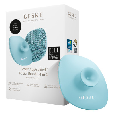 Щітка для обличчя GESKE Facial Brush 4 в 1 з тримачем turquoise