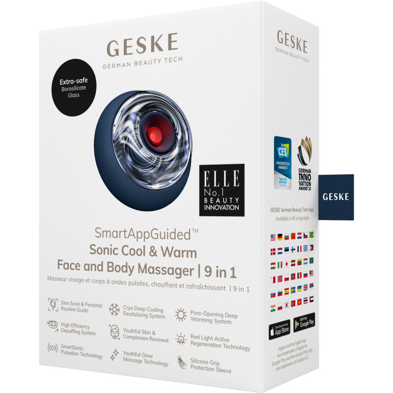 Масажер для обличчя та тіла GESKE Sonic Cool&Warm Face and Body Massager 9 в 1 midnight