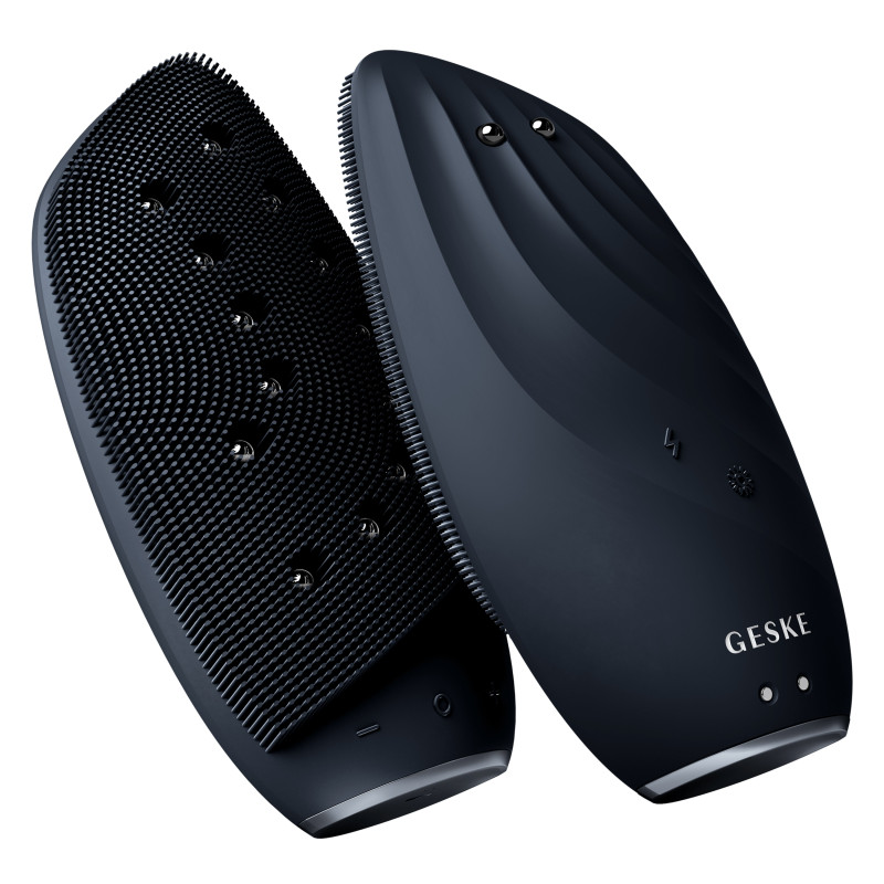 Очищувальна щітка для обличчя GESKE Sonic Thermo Facial Brush&Face-Lifter black