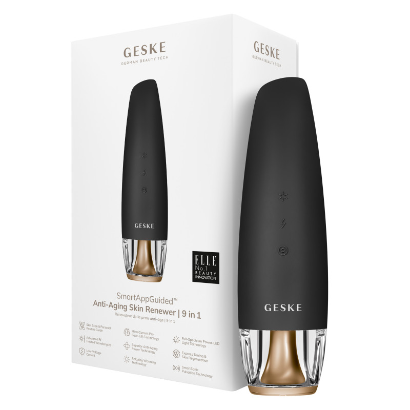 Антивіковий LED-випромінювач для відновлення шкіри обличчя GESKE Anti-Aging Skin Renewer 9 в 1 gray