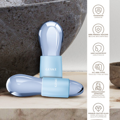 Подвійний масажер для очей GESKE Cool&Warm Duo Eye Massager 7 в 1 aquamarine