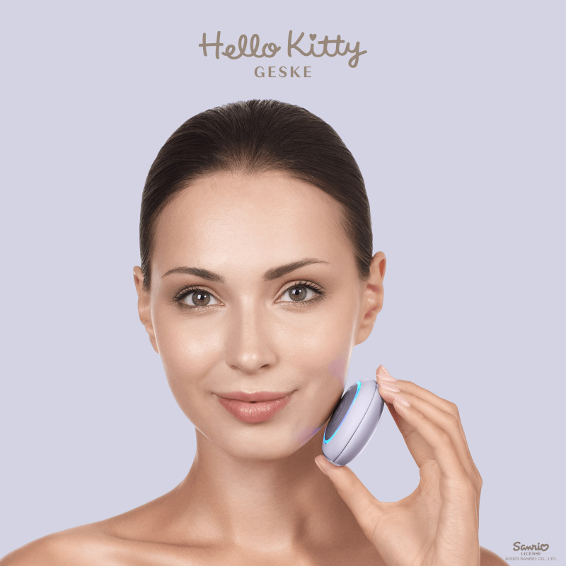Ультразвукова маска тепло та холод GESKE Sonic Warm&Cool Mask 8 в 1 by Hello Kitty purple