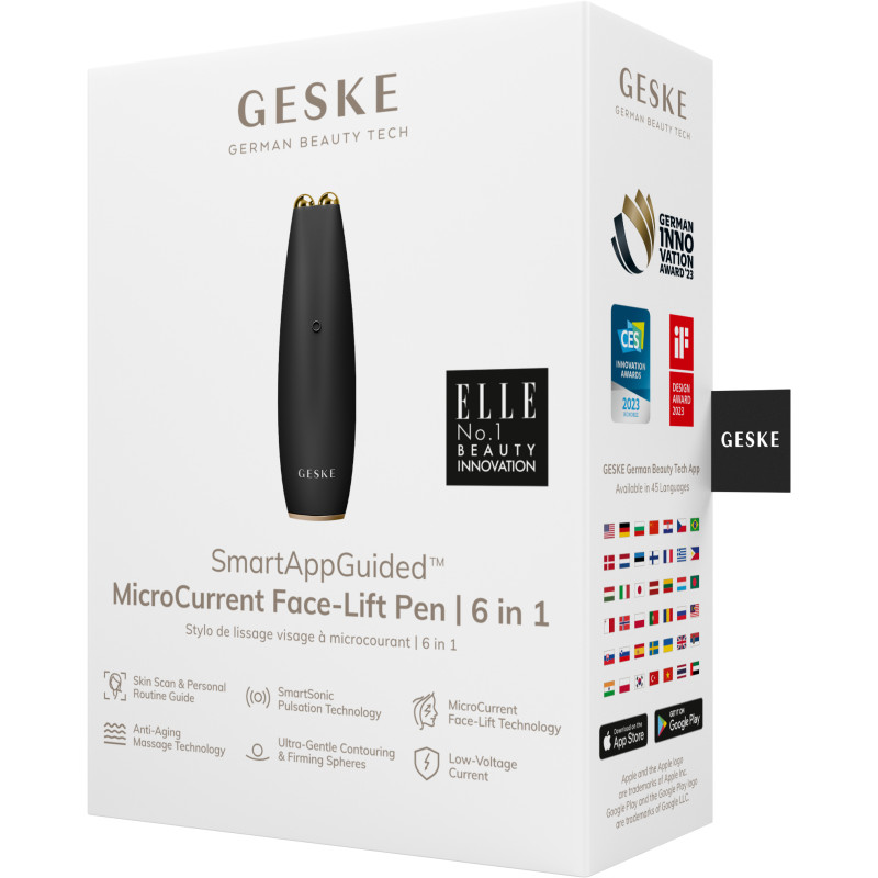 Мікрострумова ручка для підтяжки обличчя GESKE MicroCurrent Face-Lift Pen gray