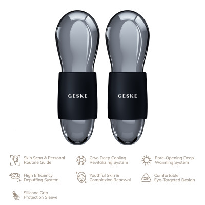 Подвійний масажер для очей GESKE Cool&Warm Duo Eye Massager black