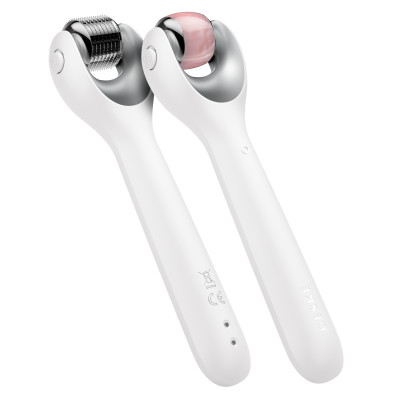 Електронний ролер для обличчя з мікроголками GESKE MicroNeedle Face Roller 9 в 1 white