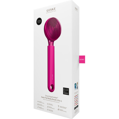 Ультразвукова щітка для всього тіла GESKE Sonic Full-Body Brush&Intensive Exfoliator 8 в 1 magenta