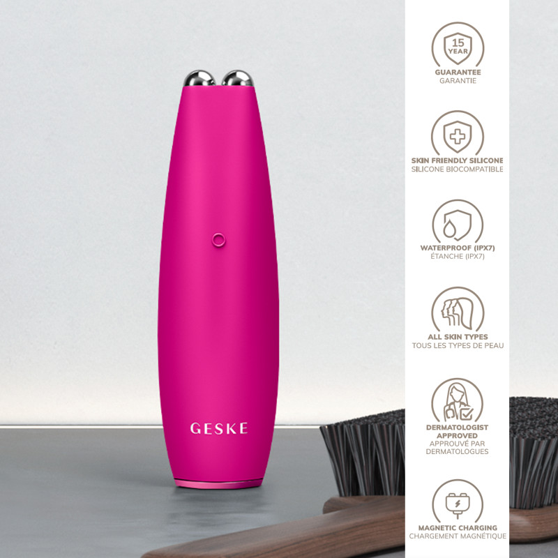 Мікрострумова ручка для підтяжки обличчя GESKE MicroCurrent Face-Lift Pen magenta