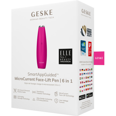 Мікрострумова ручка для підтяжки обличчя GESKE MicroCurrent Face-Lift Pen magenta