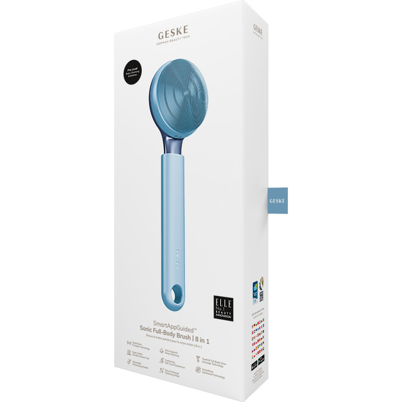 Ультразвукова щітка для всього тіла GESKE Sonic Full-Body Brush&Intensive Exfoliator 8 в 1 aquamarine