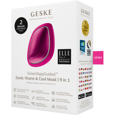 Ультразвукова маска тепло та холод GESKE Sonic Warm&Cool Mask 9 в 1 magenta